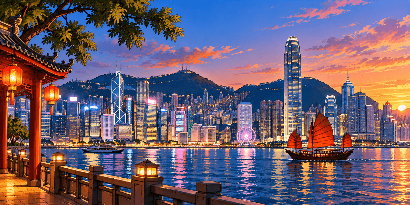 HONG KONG HKG illustration