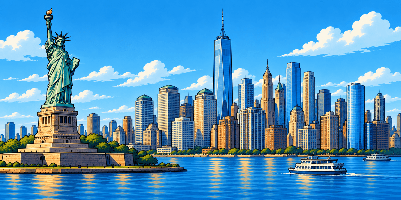 NEW YORK JFK illustration
